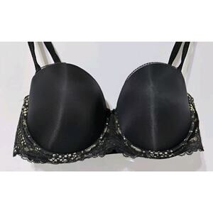 Adore Me Multi-Way Straps Or Strapless Bra Padded Underwire Womens 38C Black